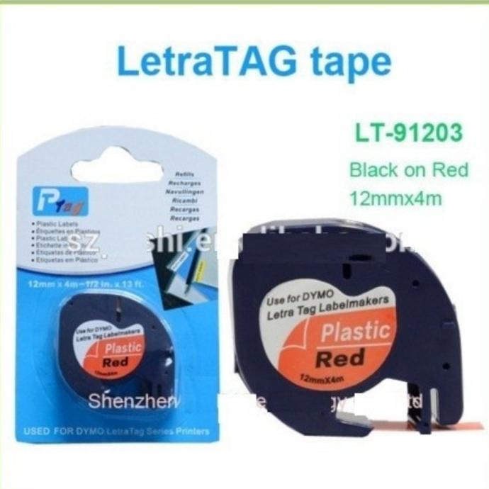 

Pita Label Dymo - Colored Plastic Tapes For Letratag Red