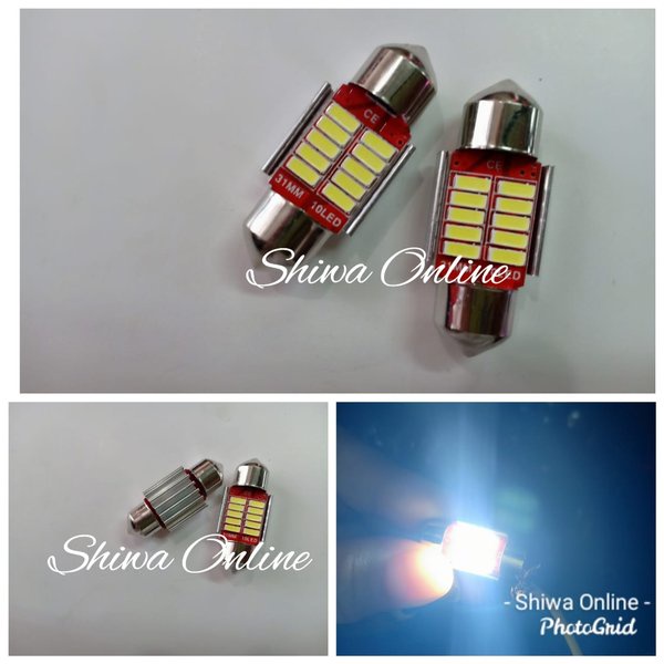 Lampu Led Plafon Mobil 31MM 10Led - Lampu Plafon Mobil 12Volt - Lampu Led Plafon Mobil - Lampu Kabin