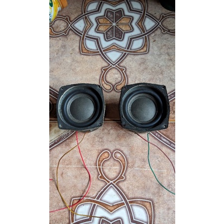 sepasang speaker subwoofer polytron 3 inch 15watt normal, bass nendang,