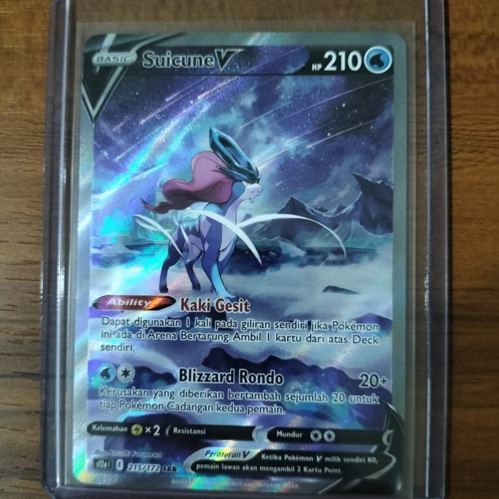 ✅COD Pokemon Tcg Indonesia Vstar Semesta Suicune V Sar Limited