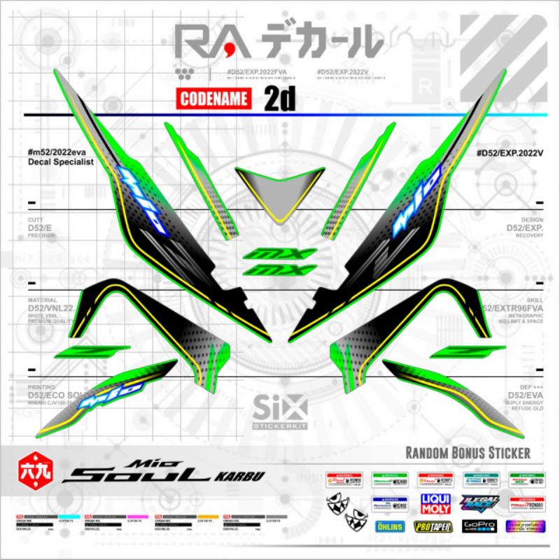STRIPING VAREASI MIO SOUL 2008 2012/STICKER MIO SOUL KARBU EDISI 2