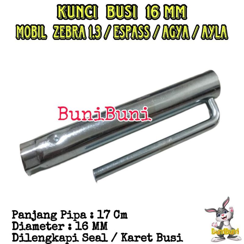 KUNCI BUSI ZEBRA 1.3 / Kunci Busi Pipa Untuk Mobil ZEBRA 1.3 S89 / ESPASS / AGYA / AYLA / TARUNA / F