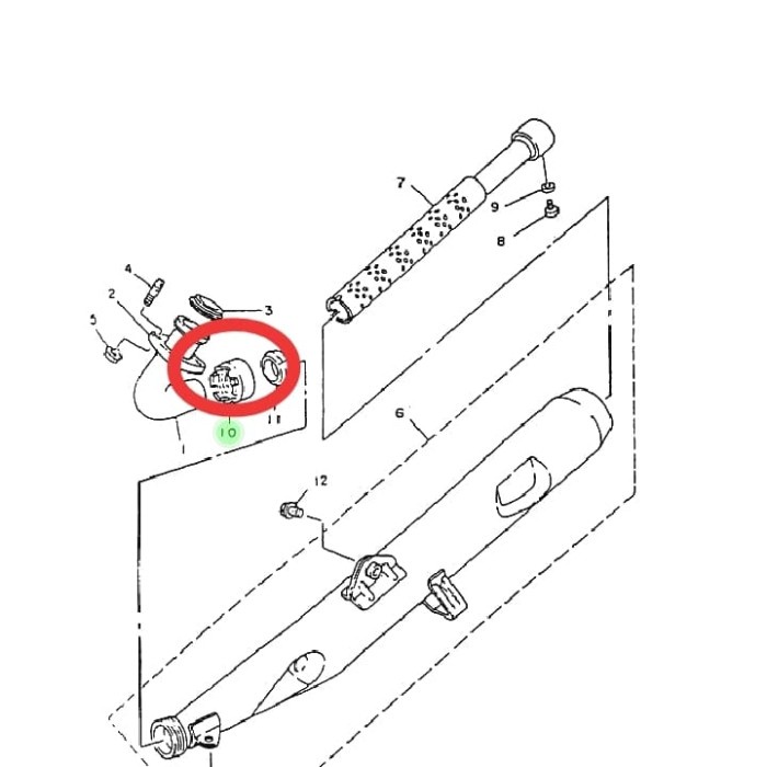 NEW BAUT SAMBUNGAN LEHER KNALPOT KE BADAN KNALPOT RX KING ORI 360-E4713-00 ORIGINAL TERBARU