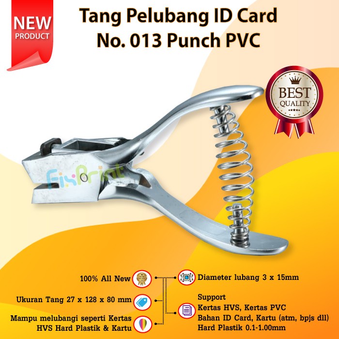 

Tang Pelubang Id Card No. 013, Punch Pvc Diameter 3 X 15Mm Plier Plong Best Seller