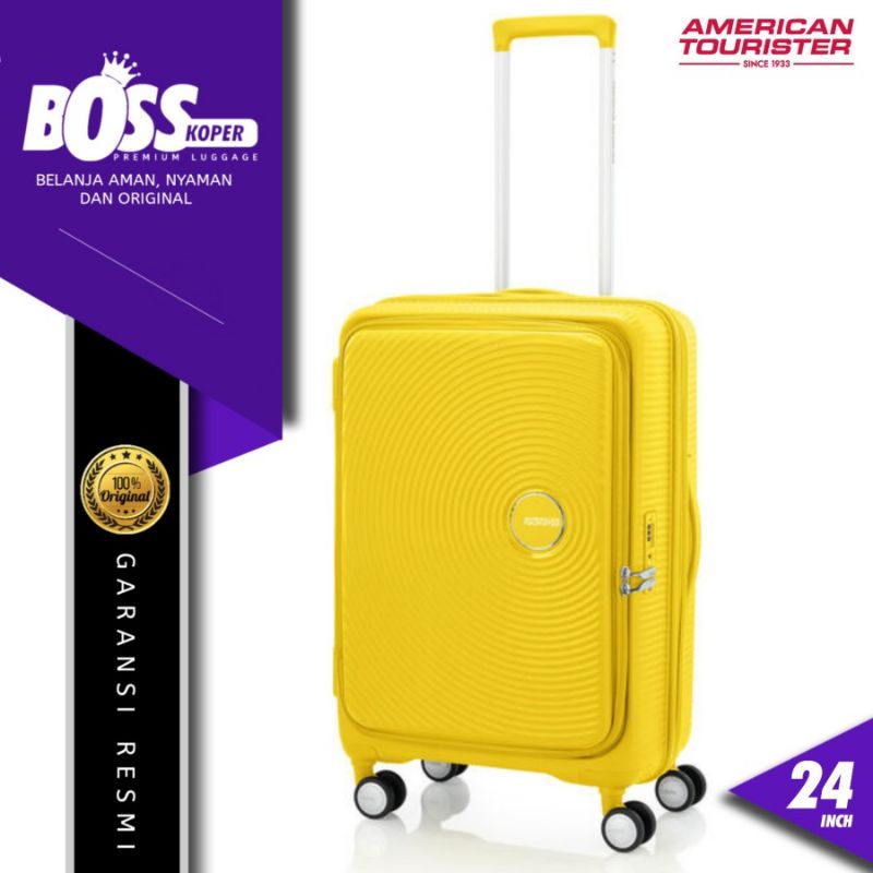 Koper 24 Inch Medium Size AMERICAN TOURISTER Hardcase Buka Depan By Samsonite Original