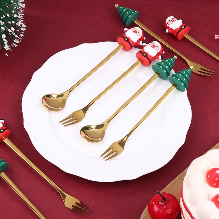 

Set 4 Pcs Sendok Dessert Bahan Stainless Steel Untuk Pesta Natal Limited Stock