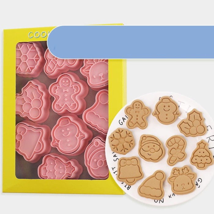 

Xiangbao 10pak Cetakan Kue Kering Plastik Gaya Natal Cookie Cutters Limited Stock