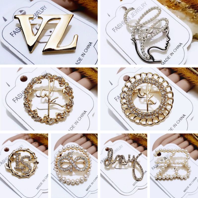 Brooch WK Kw, HL Kw, RA Kw, VZ Kw, Donna Kw, / Brooch Dada / Bros Bahu / Bros Hijab