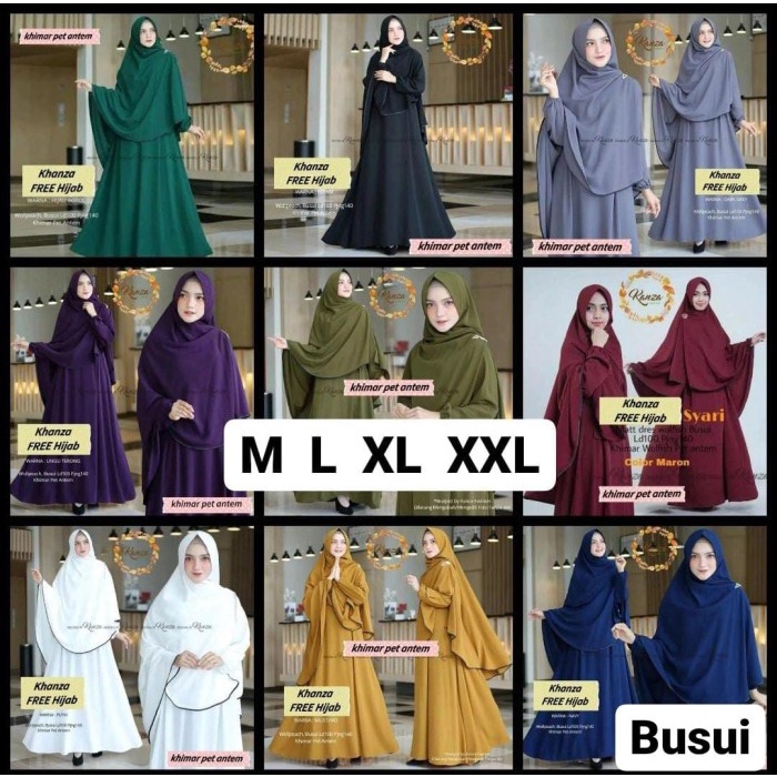 Khanza-Gamis Syari Wanita Polos Busui Jumbo Cream Coksu Latte Coklat Ready