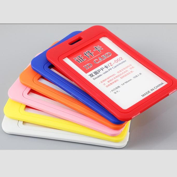 

Tempat Id Card Holder Vertical 2 Sisi Frame Casing Id Terlihat 2 sisi