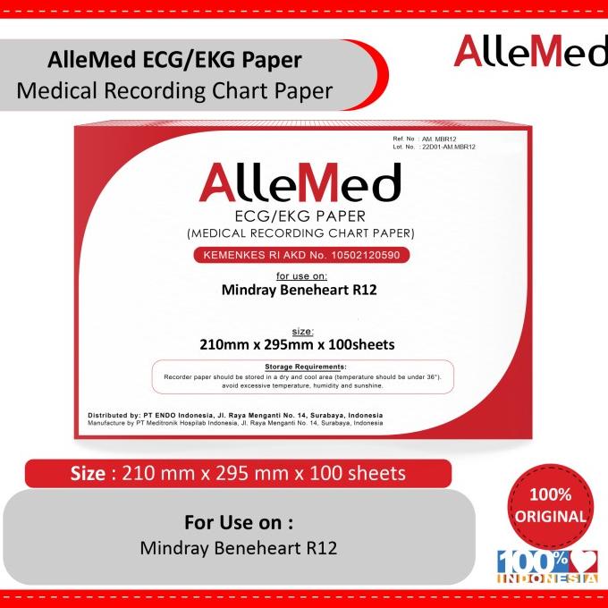 Kertas EKG 210MM x 295MM x 100 Lembar ECG Paper Mindray Beneheart R12
