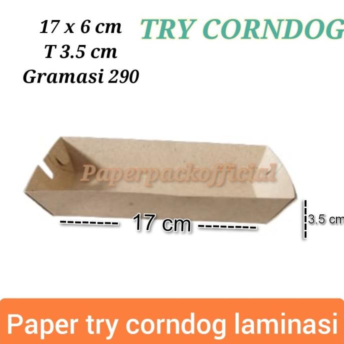 

PAPER TRAY CORNDOG/ dus hotdog tanpa tutup/sate/dus kentang/corn dog