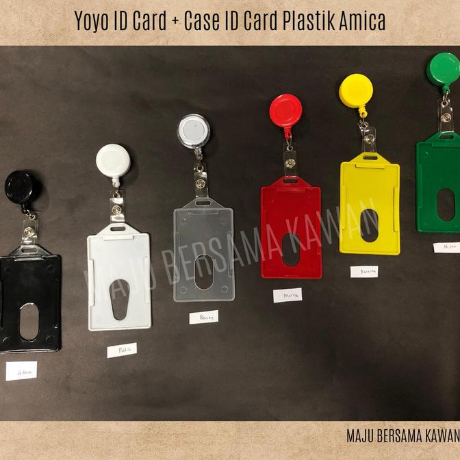 

Yoyo ID Card Plastik + Casing ID Card Holder Amica Plastik Satu Set
