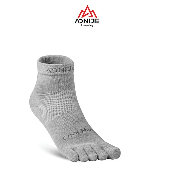 Aonijie E4109S Running Toe Sos - Kaos Kaki Jari Lari Sepeda - Gray
