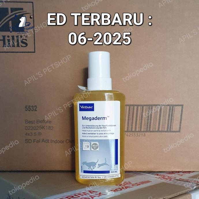 VIRBAC MEGADERM BOTOL 250 ML - VITAMIN UNTUK BULU KUCING DAN ANJING