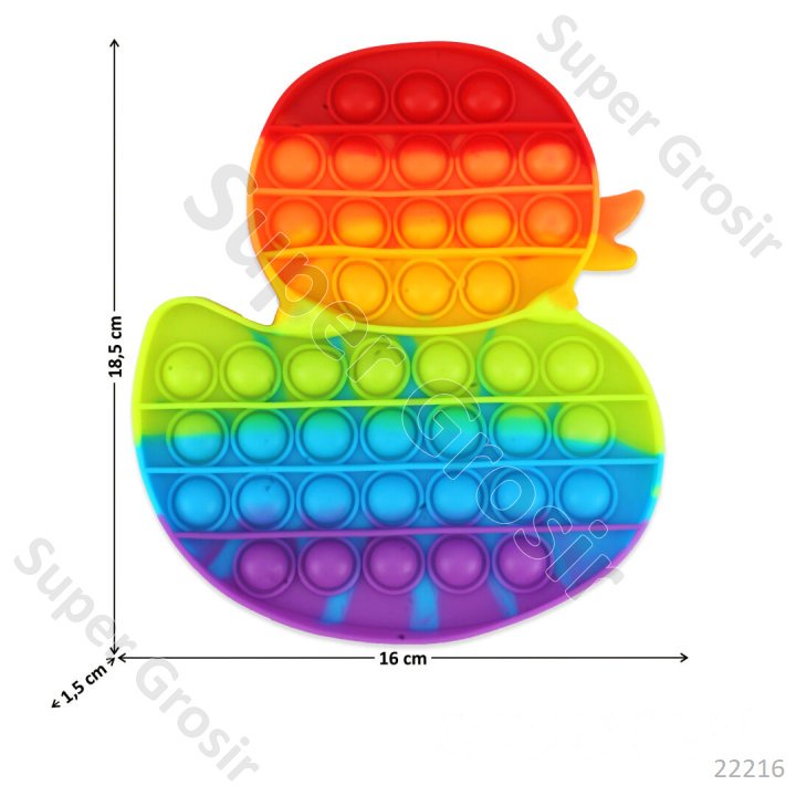 Mainan Anak Pop It Bebek Pelangi