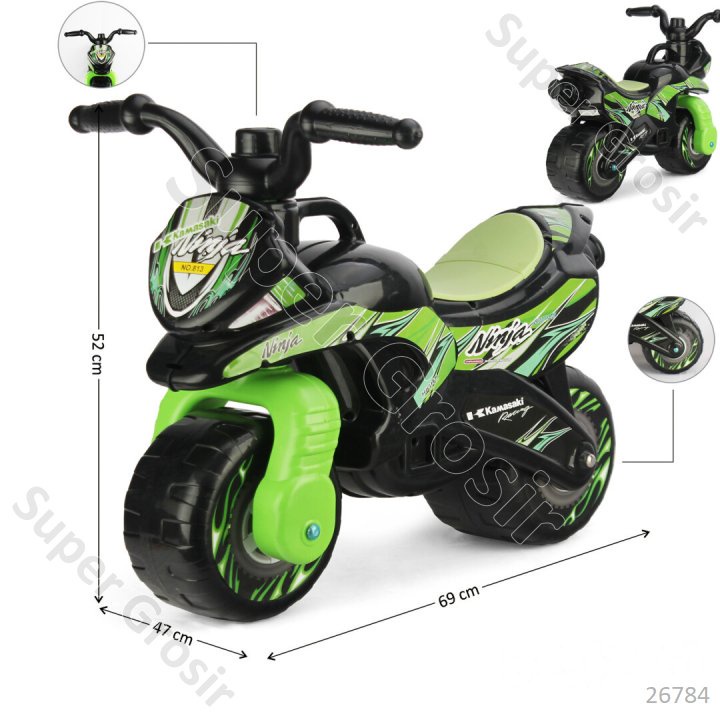 Mainan Anak Tunggangan Sepeda Motor Kamasaki Ninja