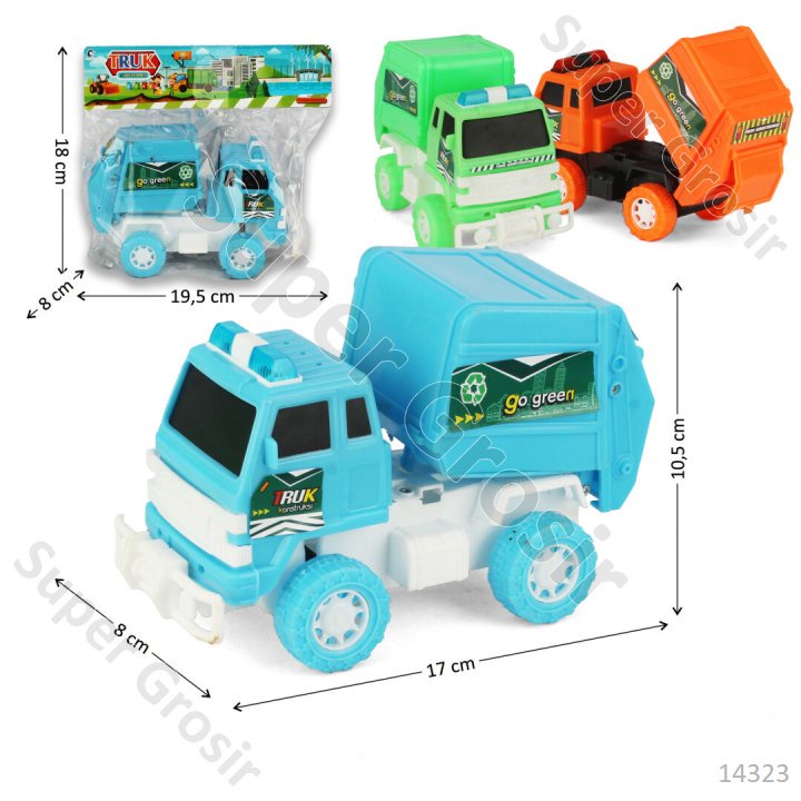 Mainan Anak Mainan Truk Kebersihan Roda Warna F/W Truk