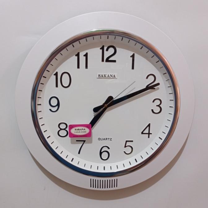 Jam dinding melodi bicara Bahasa Indonesia lonceng sakana 970 40cm