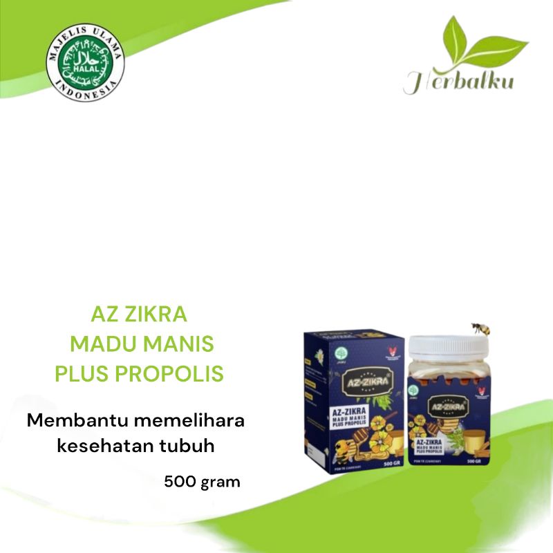 

MADU AZ ZIKRA Madu manis plus propolis 500 gram