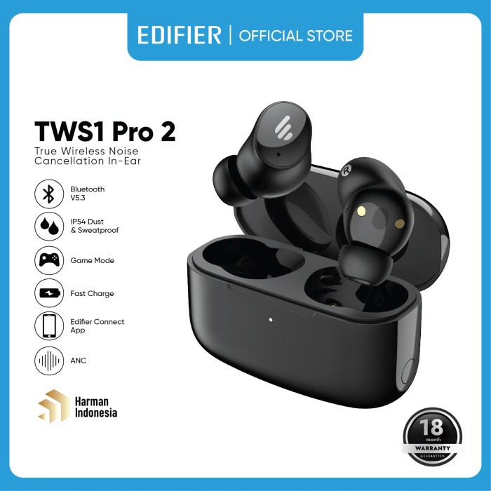 Ready Edifier TWS1 Pro 2 True Wireless Noise Cancellation In-Ear Headphones