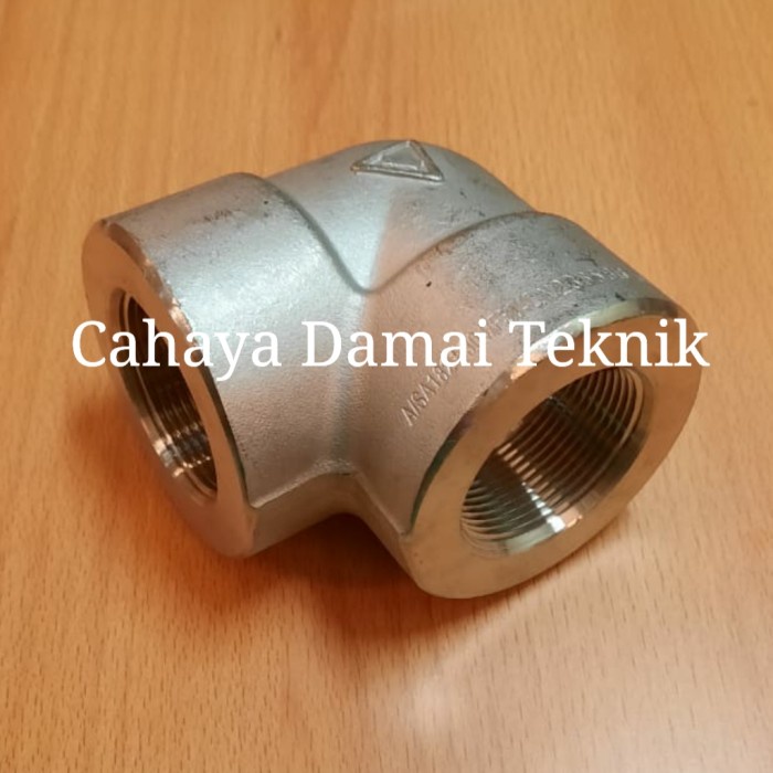 [Ori] Elbow Ss304 Class 3000 Npt 1 - Knee Class 3000 Stainless Terbatas