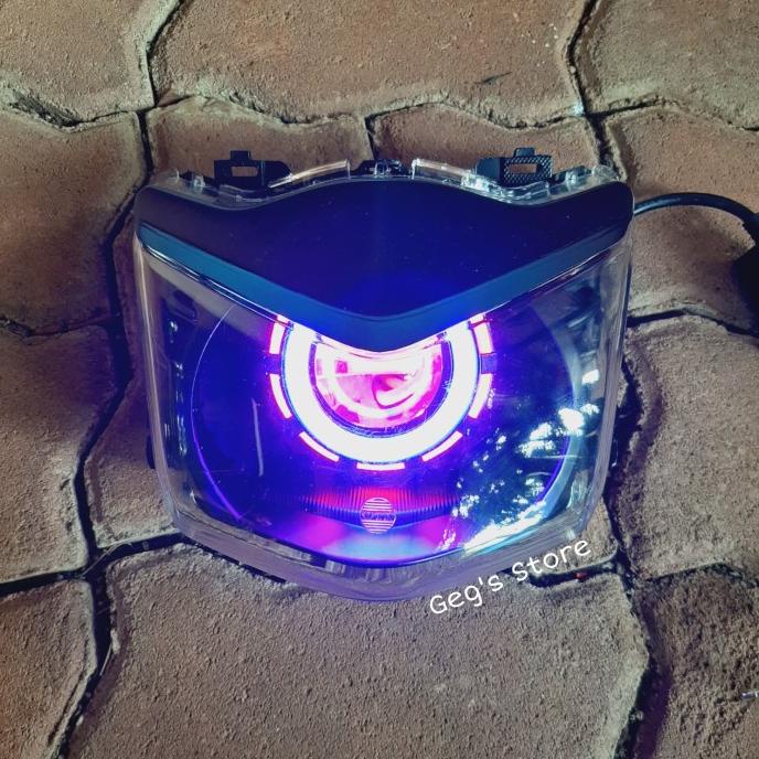 projie led + custom headlamp honda beat karbu