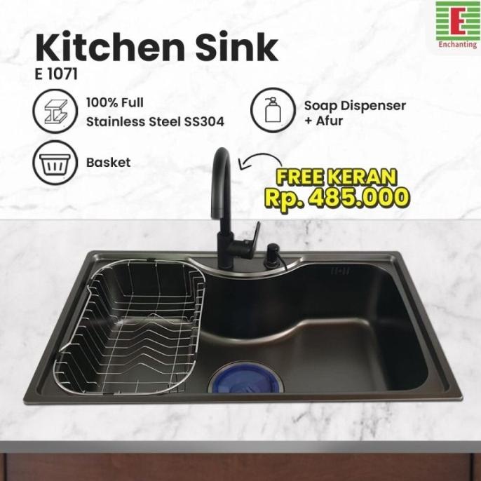 bak cuci piring stainless Europe Enchanting Minimalist Style E1071