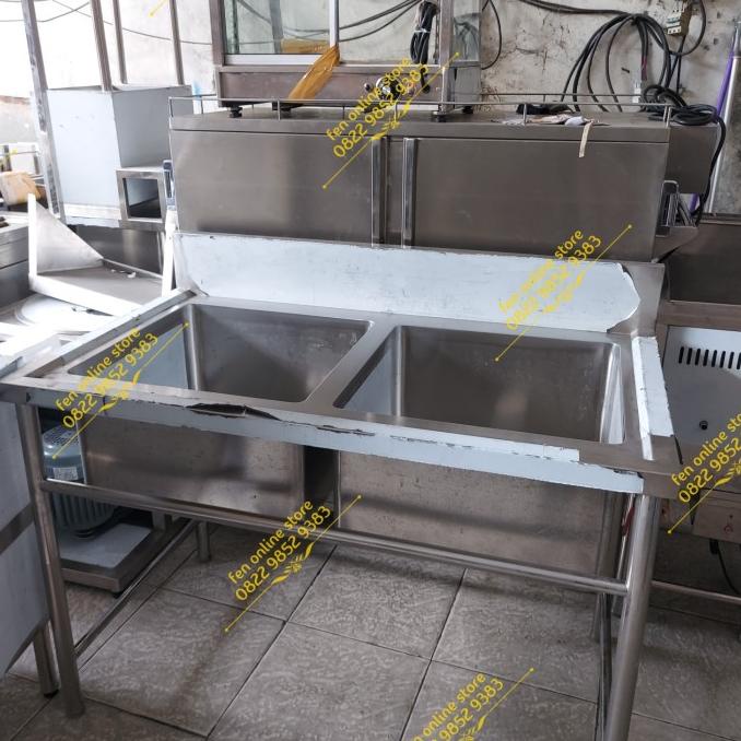 Double Sink Bowl/Sink 2 Bowl - Sink 2 Bak/Cuci Piring Stainless Steel