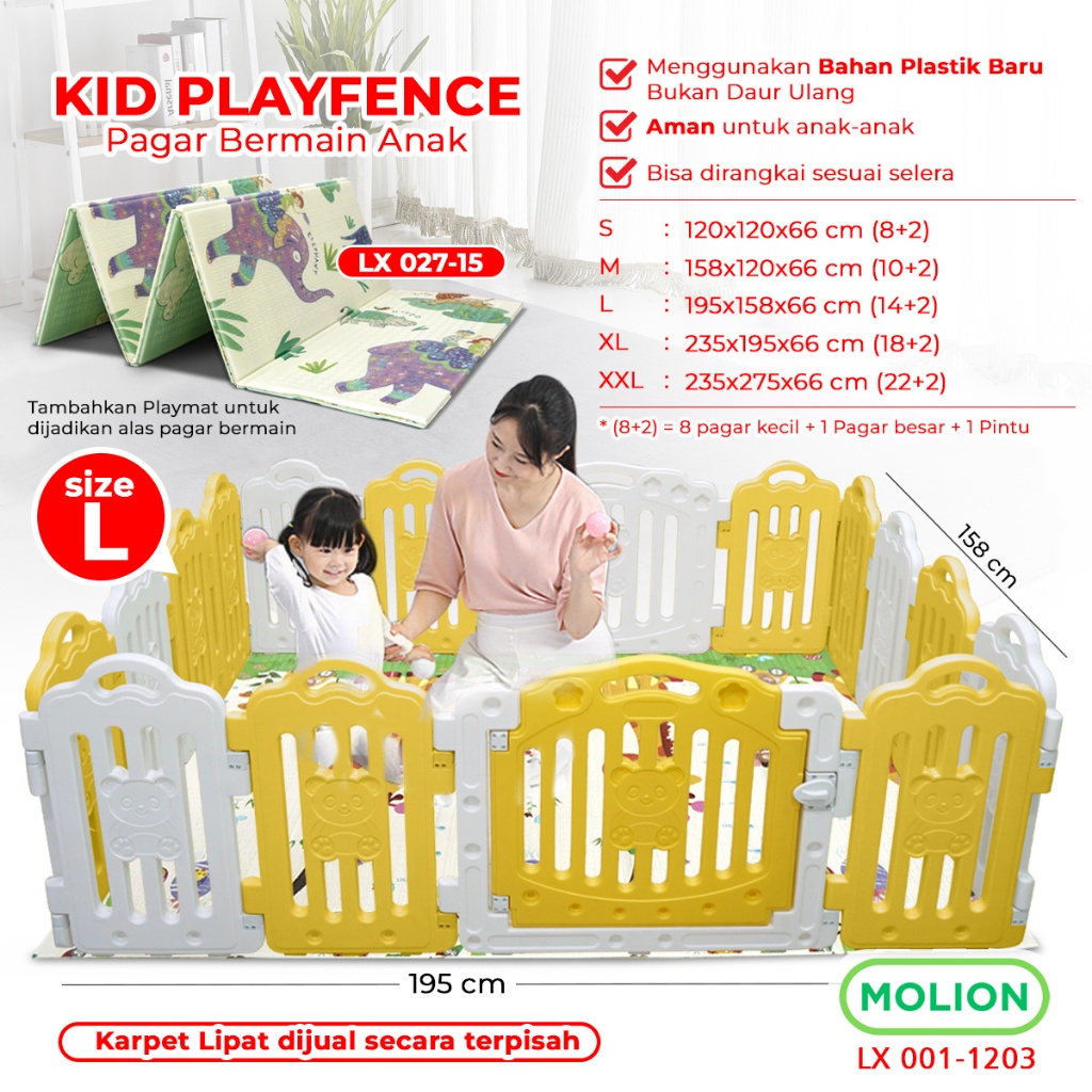 COD  Pagar Anak Pagar Bayi Mainan Anak Baby Fence Playfence Pagar Bayi Prosotan Kuda Kudaan Kokoh