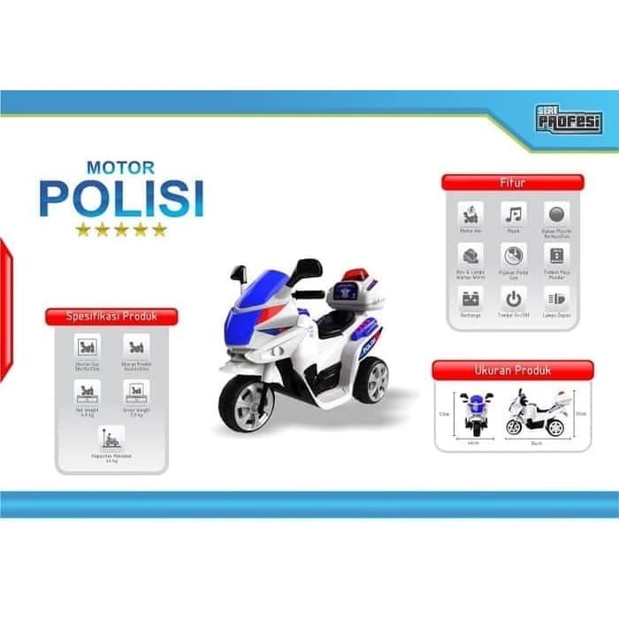 MAINAN ANAK MOTOR AKI TORNADO POLISI YOTTA TOYS ORIGINAL TERBARU