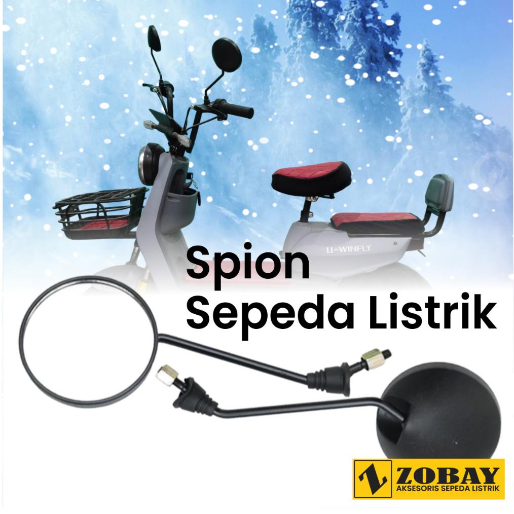 Promo Kaca spion Bulat Sepeda Listrik Universal drat 18 Kunci 14 Murah