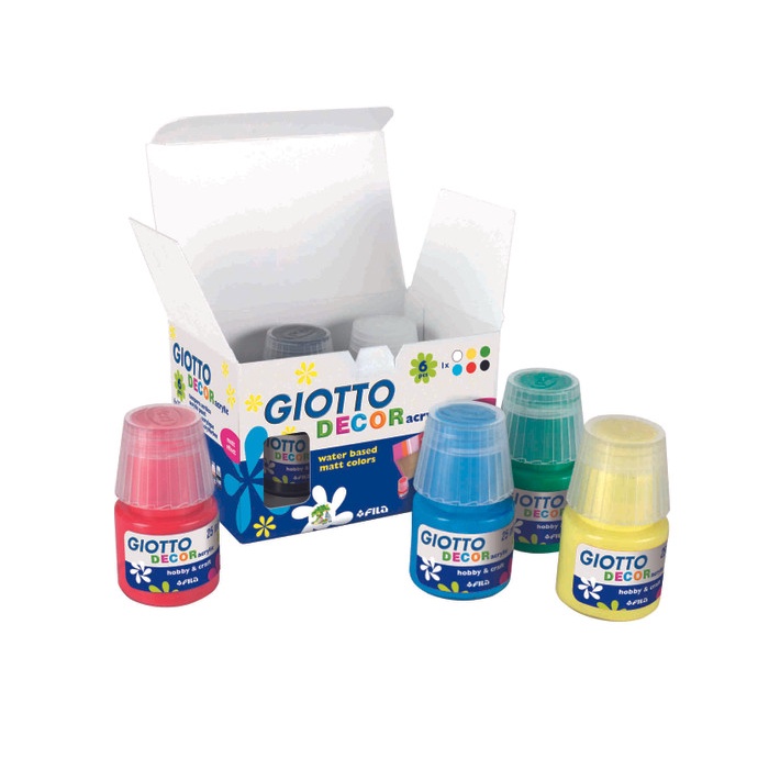 

Cat Akrilik Set 6 Pcs X 25 Ml Giotto Decor Acrylic Paint Lukis Kanvas
