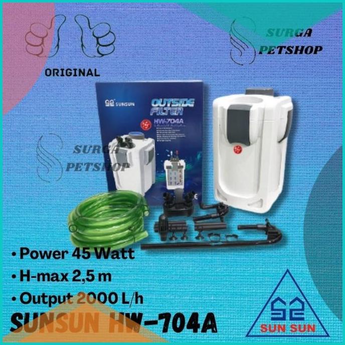 ( EXTERNAL FILTER ) SUNSUN HW 704A CANISTER AQUARIUM AQUASCAPE ORI 16n