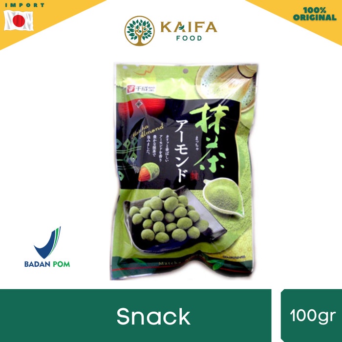 

Kacang - Sennarido Matcha Almond 110Gr Cemilan Kacang Jepang