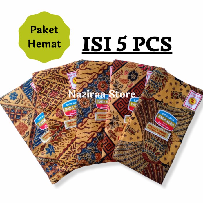 Sahi 5 Pcs Kain Jarik/ Kain Panjang/ Samping Kebat Melahirkan Cap Padasuka