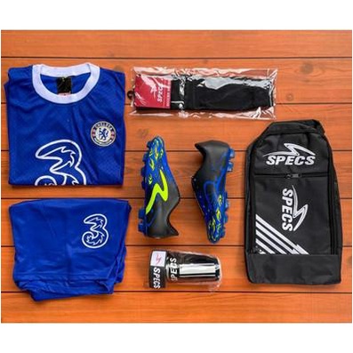 PAKET LENGKAP SET SEPATU BOLA ANAK BAJU JERSEY TAS DEKER KAOS KAKI