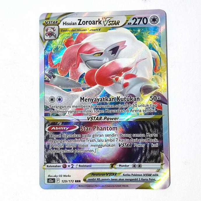 Hisuian Zoroark VSTAR RRR 129/172 S12a - Kartu Pokemon Indonesia