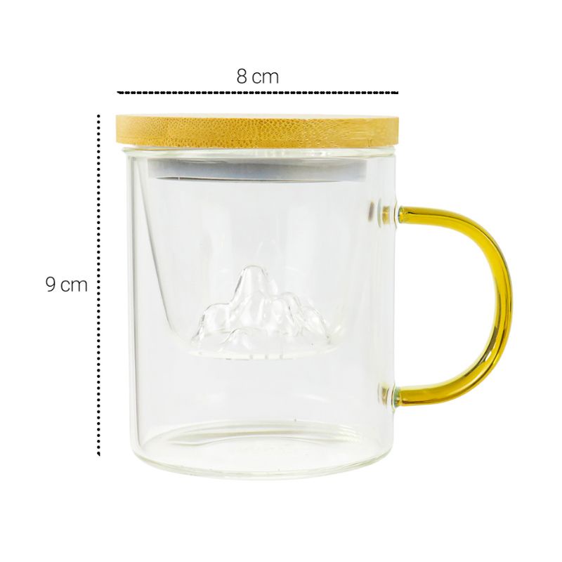 Gelas Cangkir Teh Tea Cup Mug With Infuser Filter / Gelas Cangkir Saringan Teh /Gelas Saringan Teh