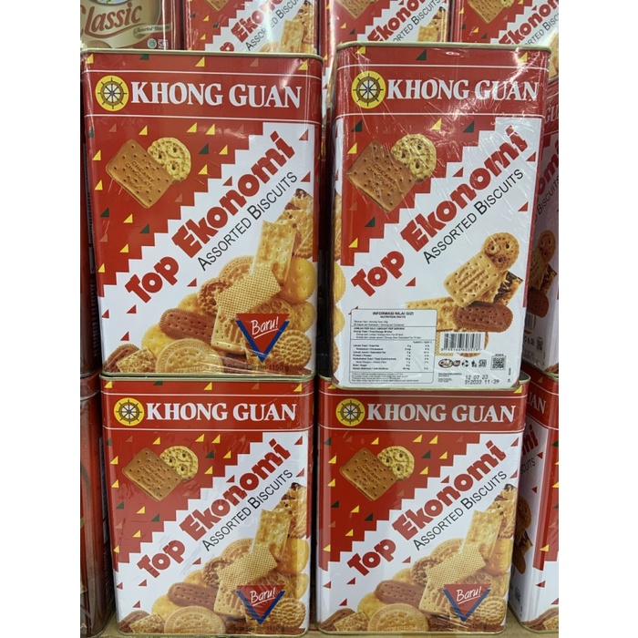 

Biskuit Wafer - Khong Guan Top Ekonomi Assorted Biscuit 1150Gr Biskuit Wafer Kue