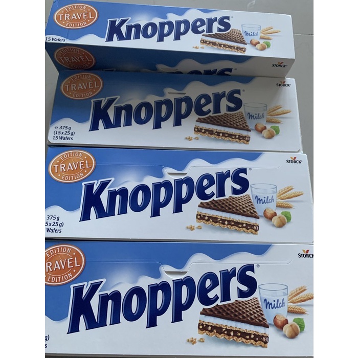 

Biskuit Wafer - Storck Knoppers Hazelnut Milk Wafer Biscuit Coklat German Isi 15