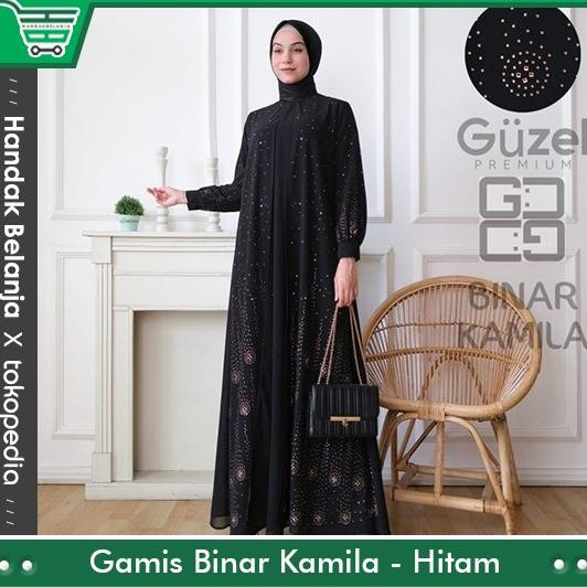 BAJU GAMIS BINAR KAMILA GUZEL PREMIUM BAHAN CERUTY ORIGINAL GUZEL
