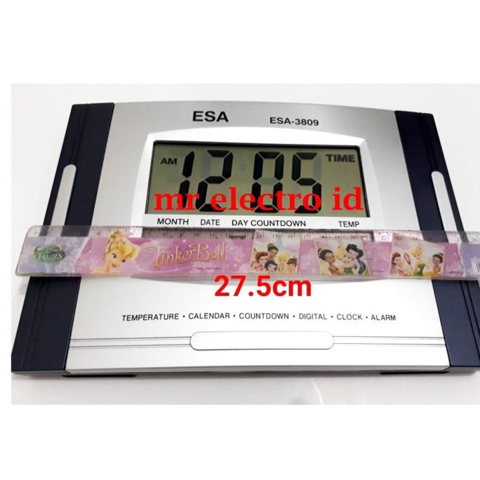 JAM DINDING DIGITAL ESA 3809 - JAM DIGITAL ESA - FITUR LENGKAP