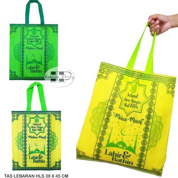 

(Isi 12)Tas Souvenir Goodie Bag Kantong Idul Fitri Lebaran Ramadhan L