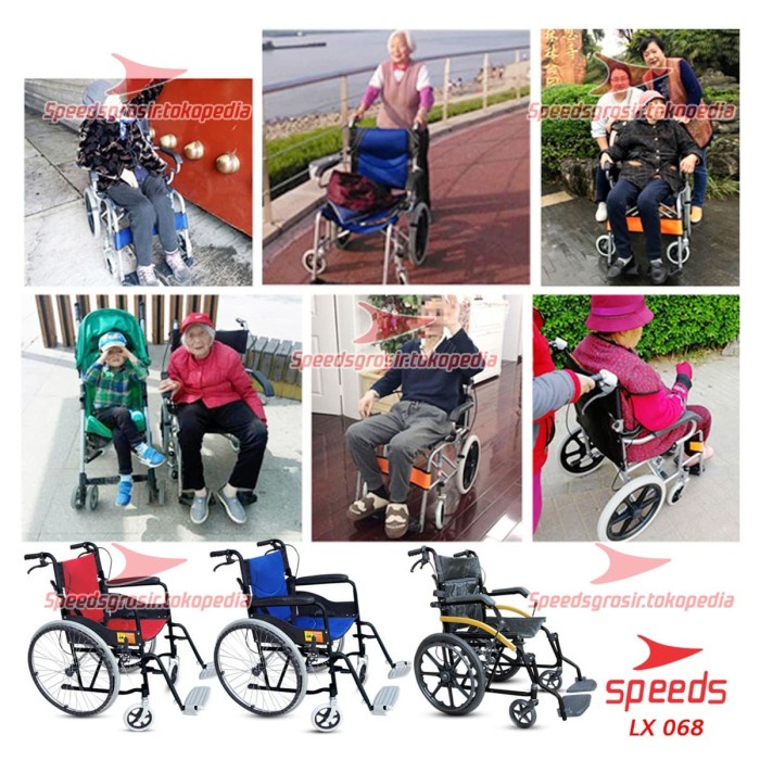 Promo Speeds Kursi Roda Traveling Bisa Dilipat Kursi Roda Alluminium 068