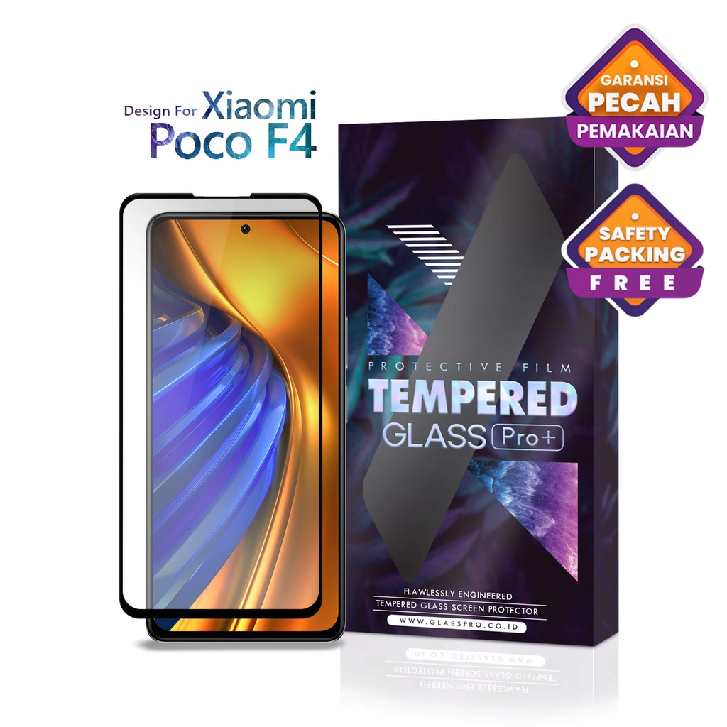 Glass Pro Tempered Glass Xiaomi Poco F4 Full Cover - Premium
