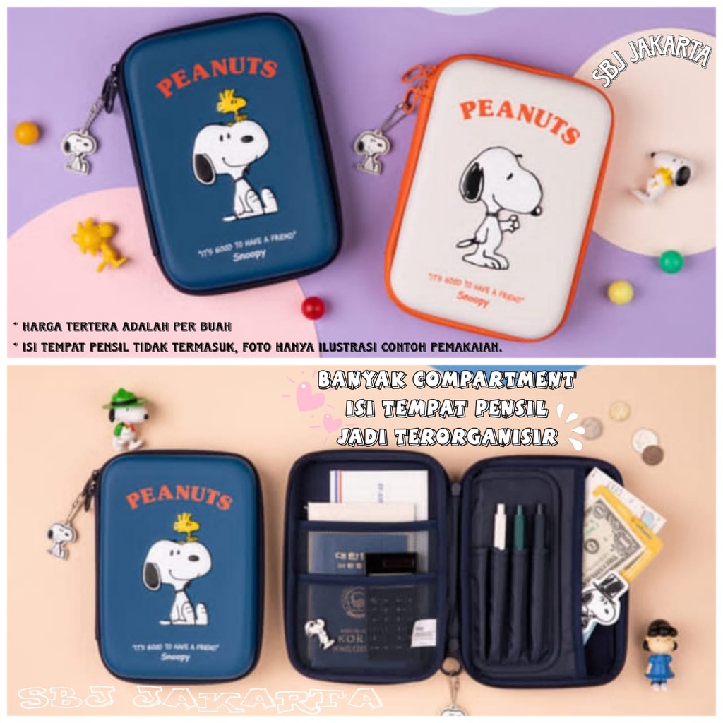 

Tempat pensil Snoopy EVA Hardcase 3D waterproof bahan hardcase