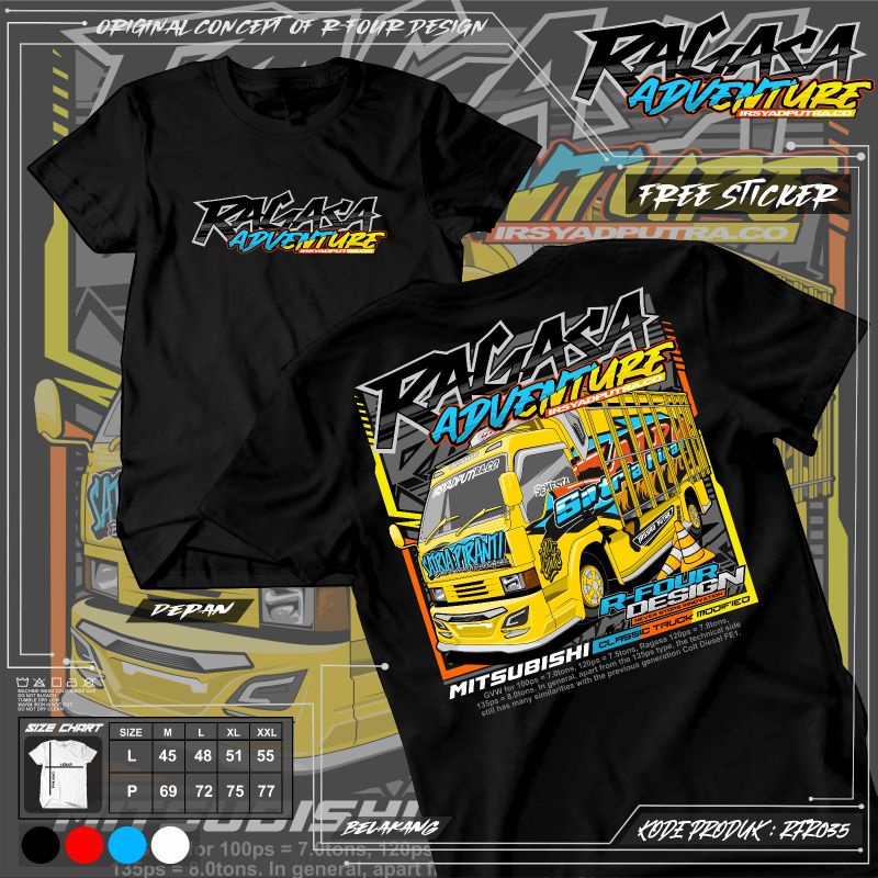 rfr 35 baju kaos truk ragasa mania terbaru 2024  sopir driver oleng terbaru katun original rfour tru