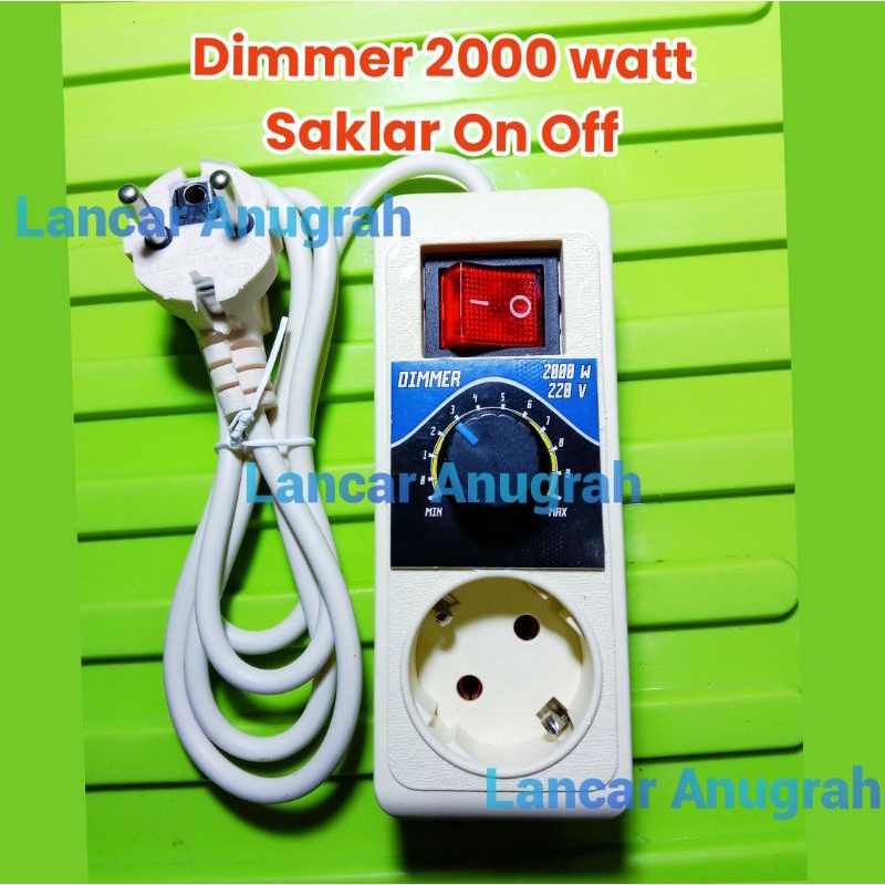 Dimmer AC 2000 Watt || Dimmer Stop Kontak Saklar || Dimmer Pengatur Kecepatan Mesin Gerinda DLL