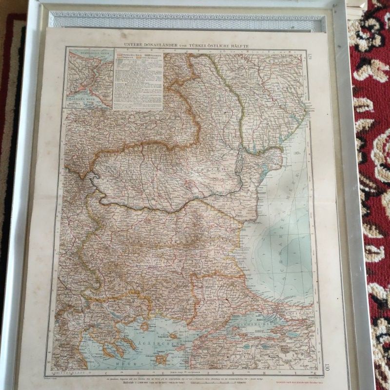 Peta Kuno Negara Turki 1912 Old Maps Dekorasi Vintage aesthetic